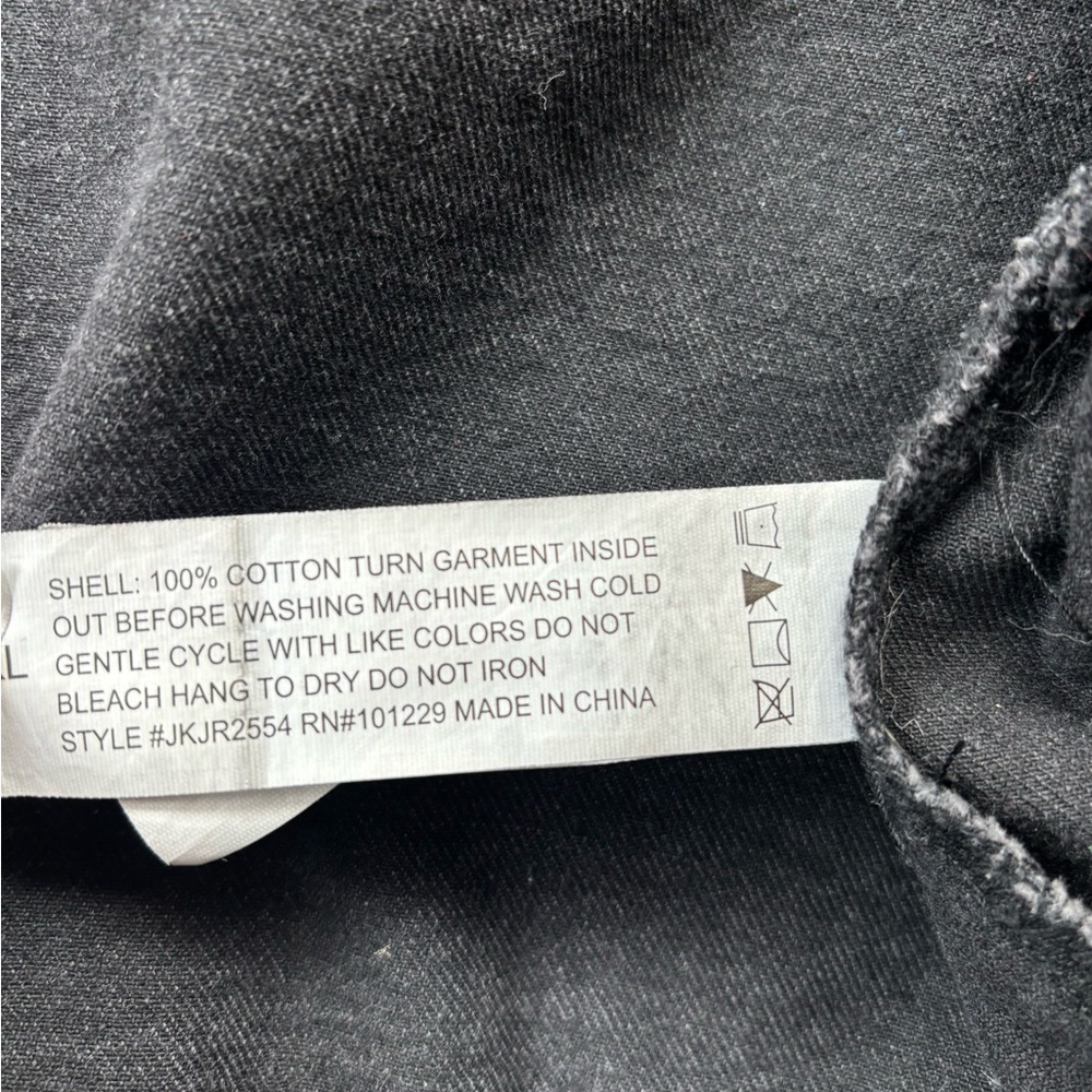 Stoosh Vintage Denim Black Hooded Zip-Up Jacket XL - Picture 4 of 9